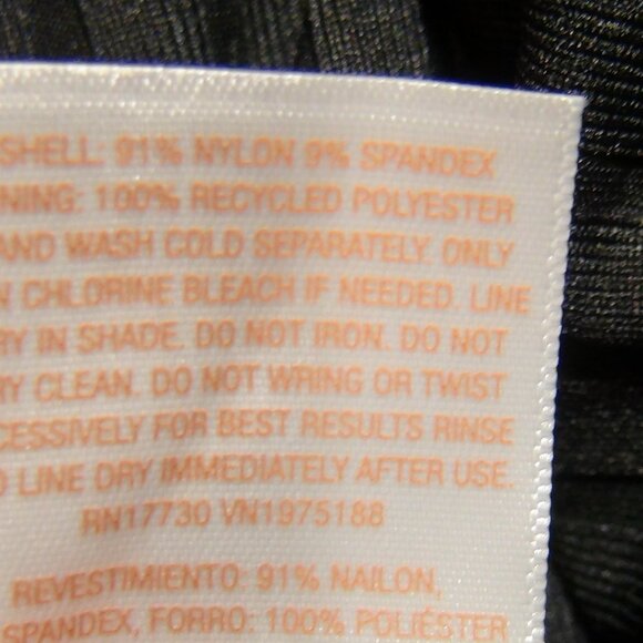 Shade & Shore Low U-Back Cross Strap Ribbed Texture 1 Piece Swimsuit Black XS-XL - Picture 13 of 16